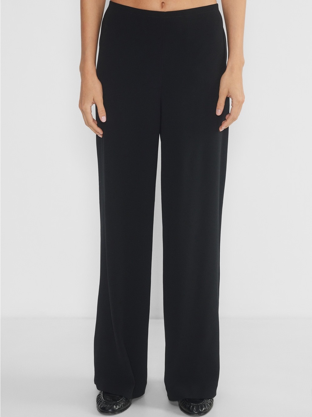 Aritzia Wide Leg Black Women's Trouser